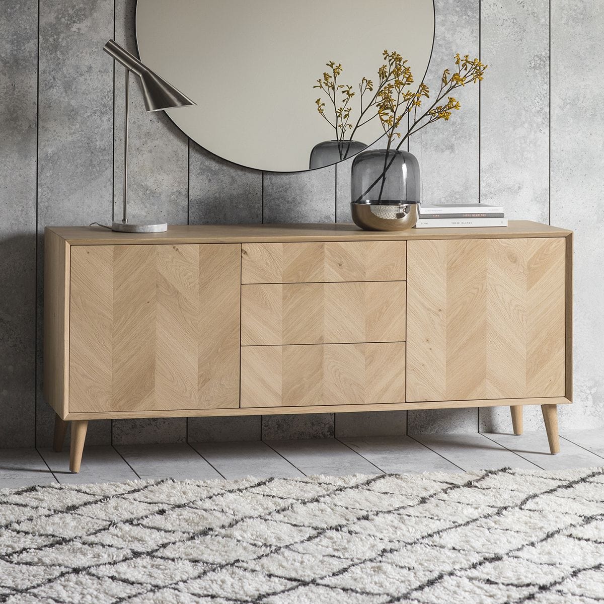 Milano 2Dr / 3Drwr Sideboard Gallery Direct Homebound