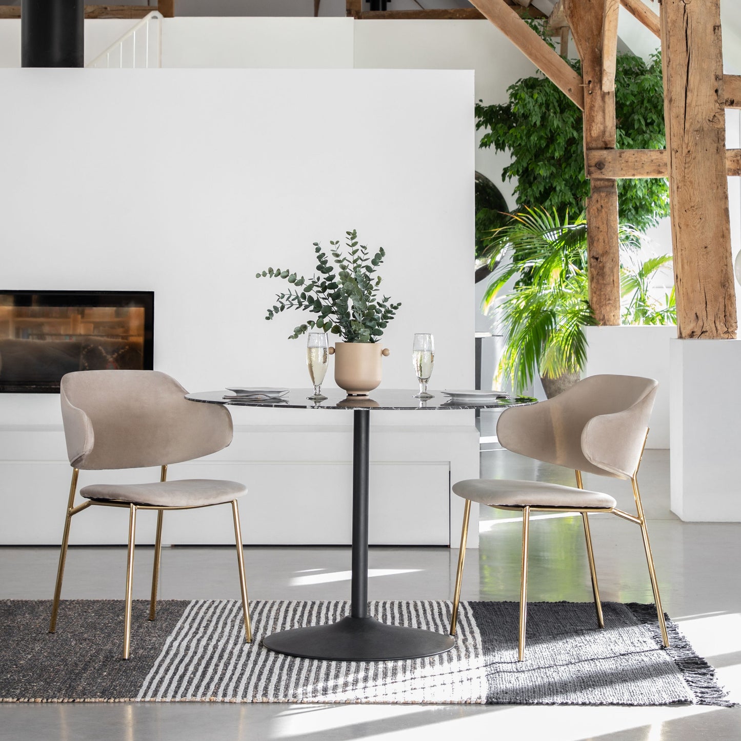 Whitehall Dining Chair Taupe (2pk) Gallery Direct Homebound