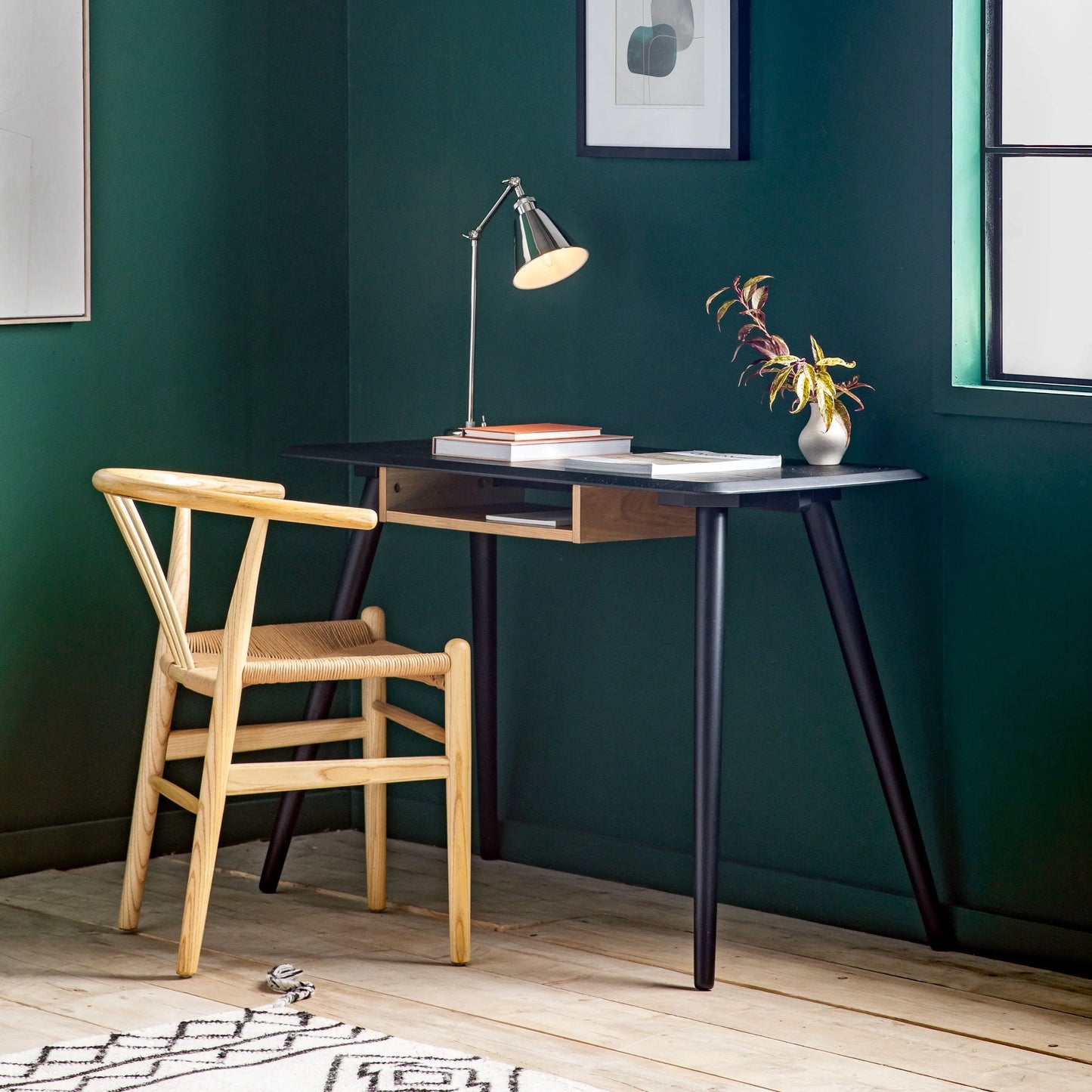 Maddox Desk with Shelf Gallery Direct Homebound