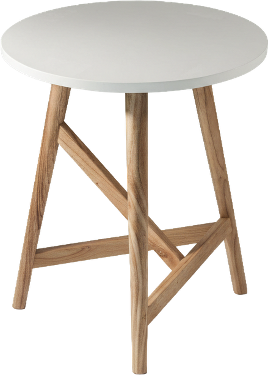 Fjord Round Side Table White