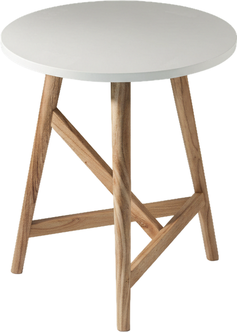 Fjord Round Side Table White