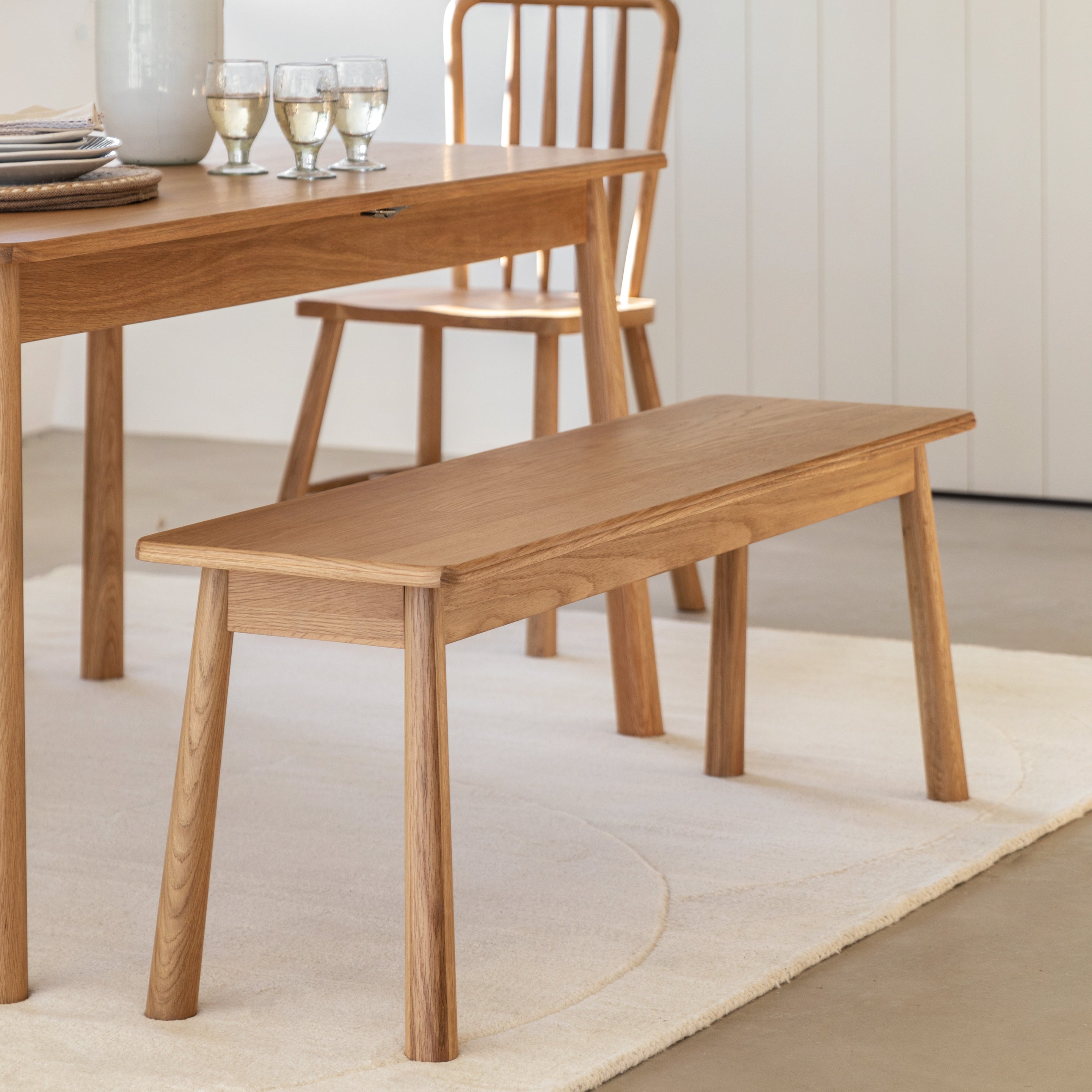 Mondrian Dining Bench Natural lifestyle