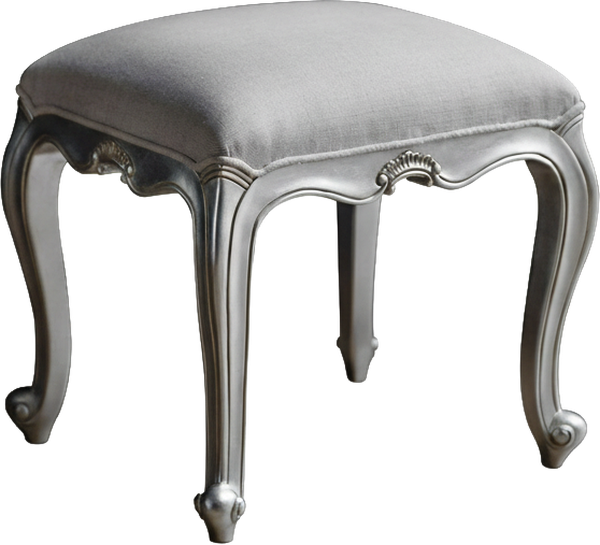 Piaf Dressing Stool Silver
