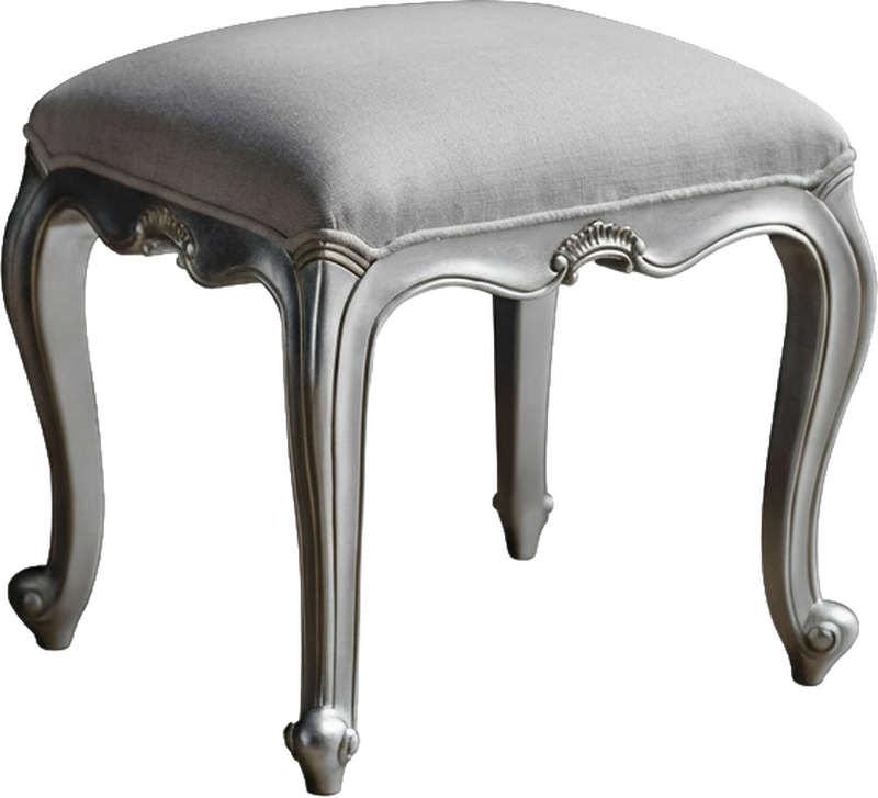 Piaf Dressing Stool Silver
