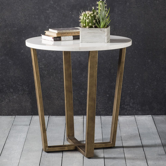 Cleo Round Side Table Marble Gallery Direct Homebound