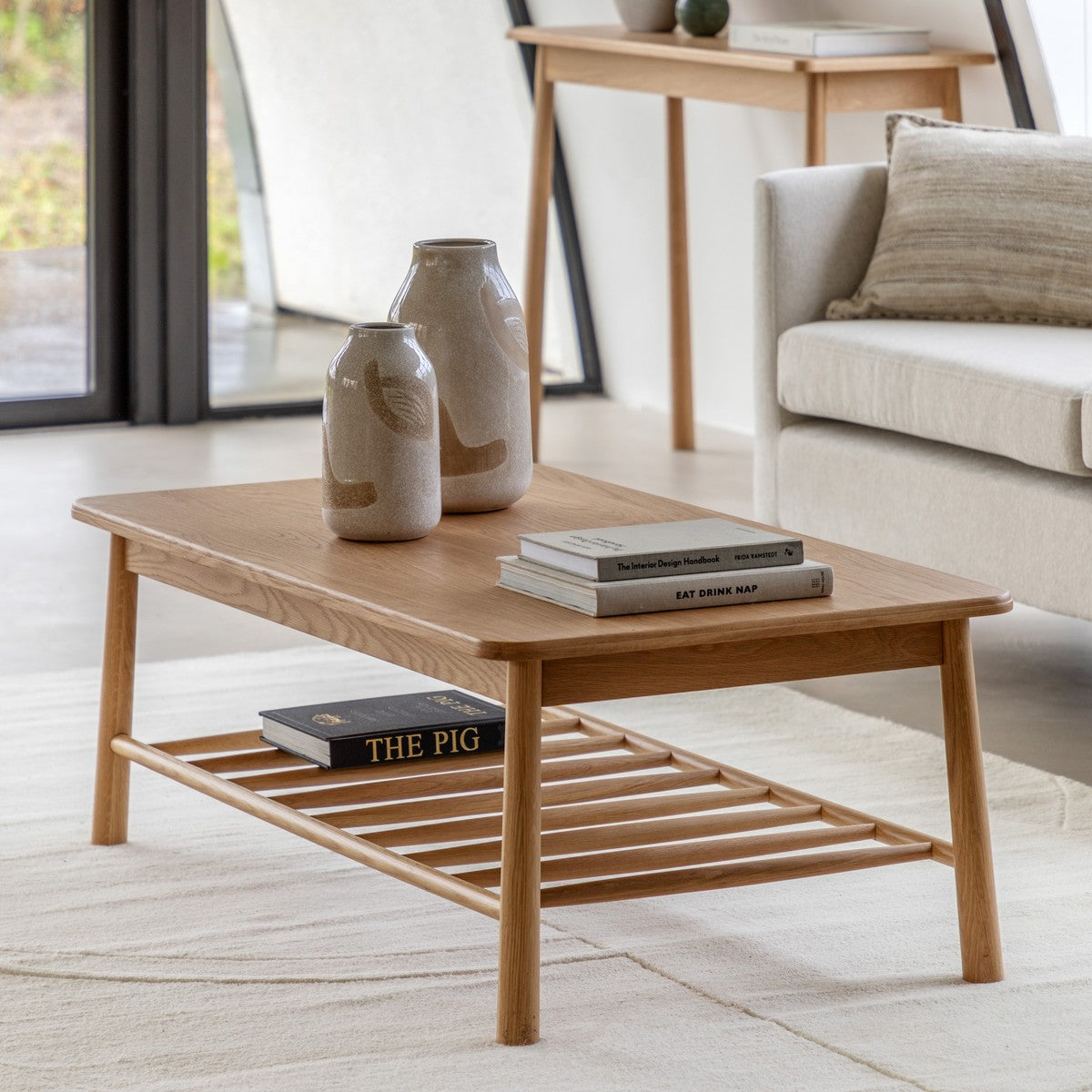 Mondrian Rectangular Coffee Table Natural lifestyle