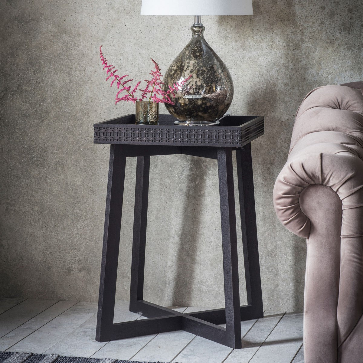 Kahlo Bedside Table Black lifestyle