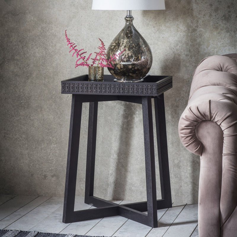 Kahlo Bedside Table Black lifestyle
