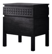 Kahlo 2 Drawer Chest Bedside Table Black