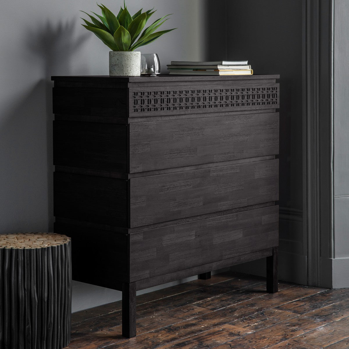 Kahlo Chest of Drawers Black lifestyle