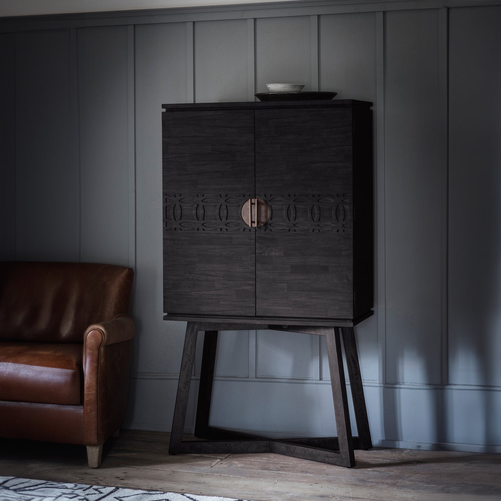 Kahlo Drinks Cabinet Black lifestyle
