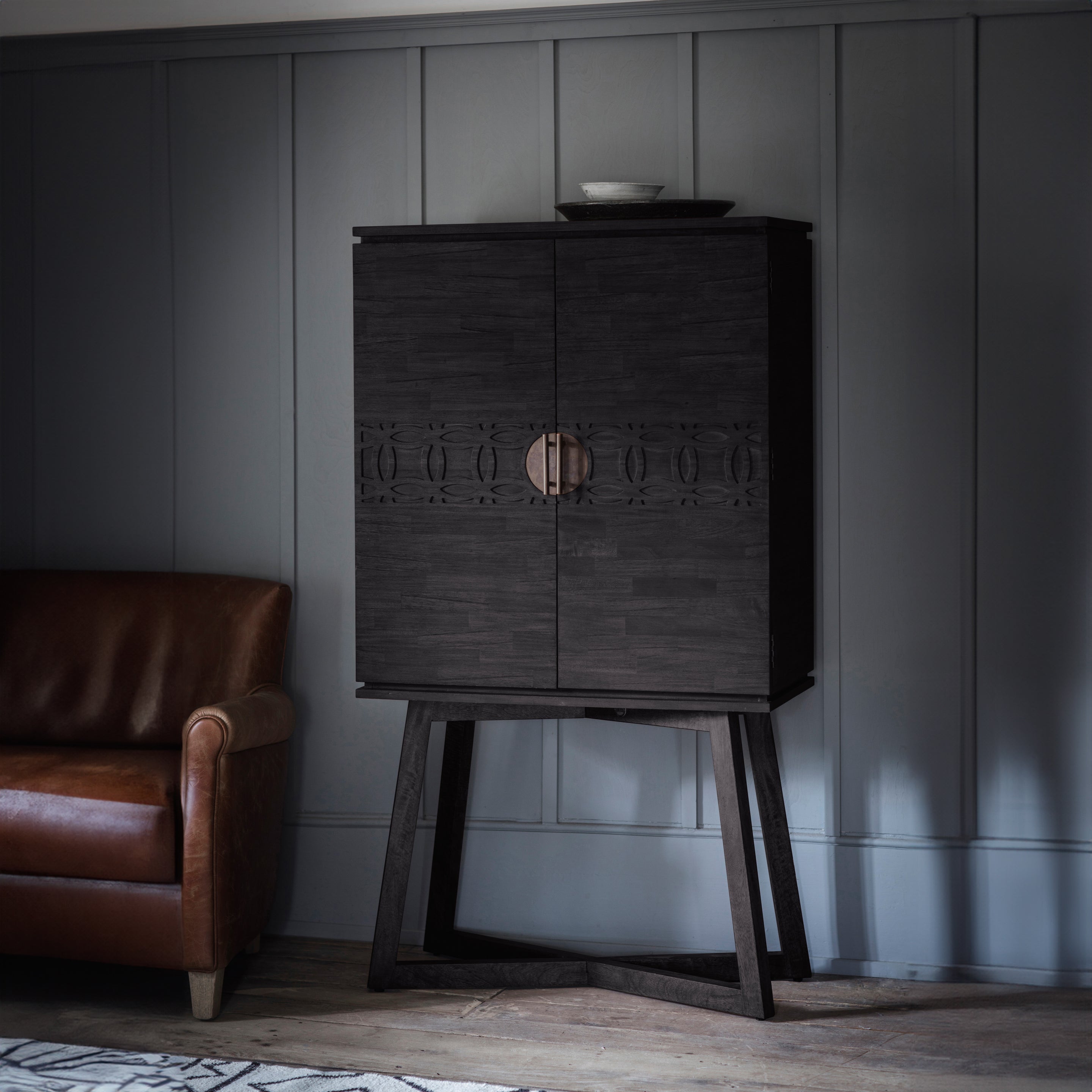 Kahlo Drinks Cabinet Black lifestyle
