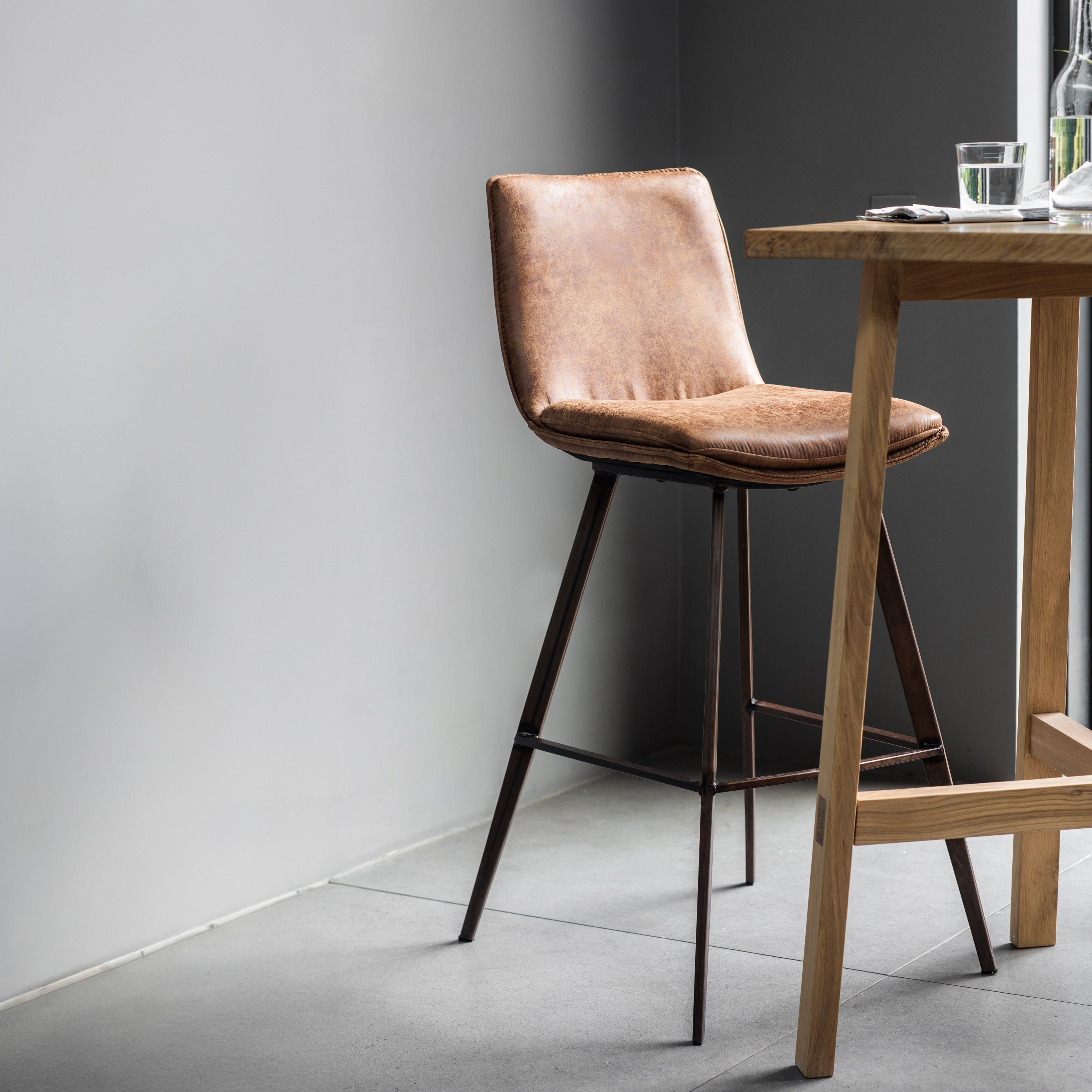 Pediment Stool Brown lifestyle
