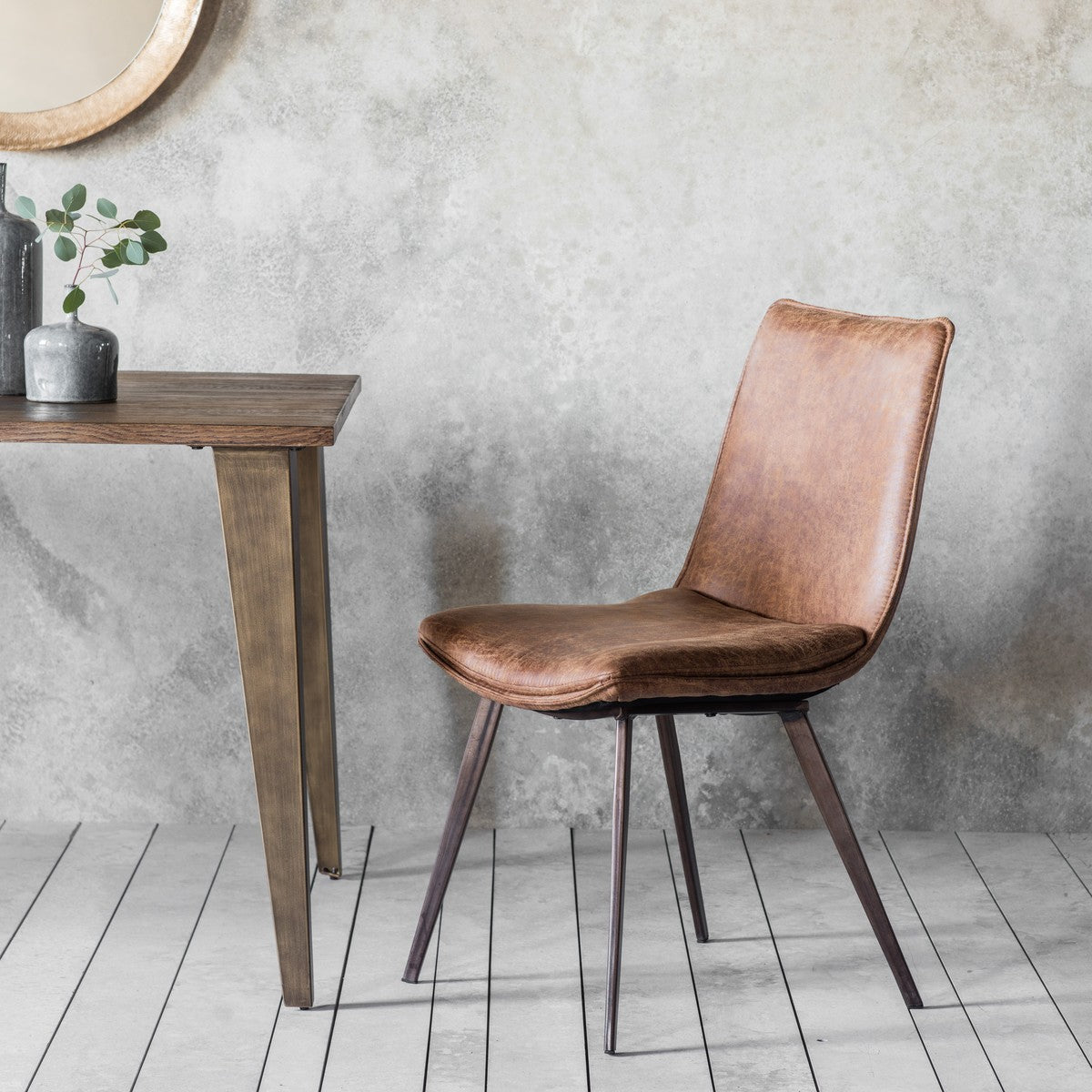Lantern Dining Chair Brown lifestyle