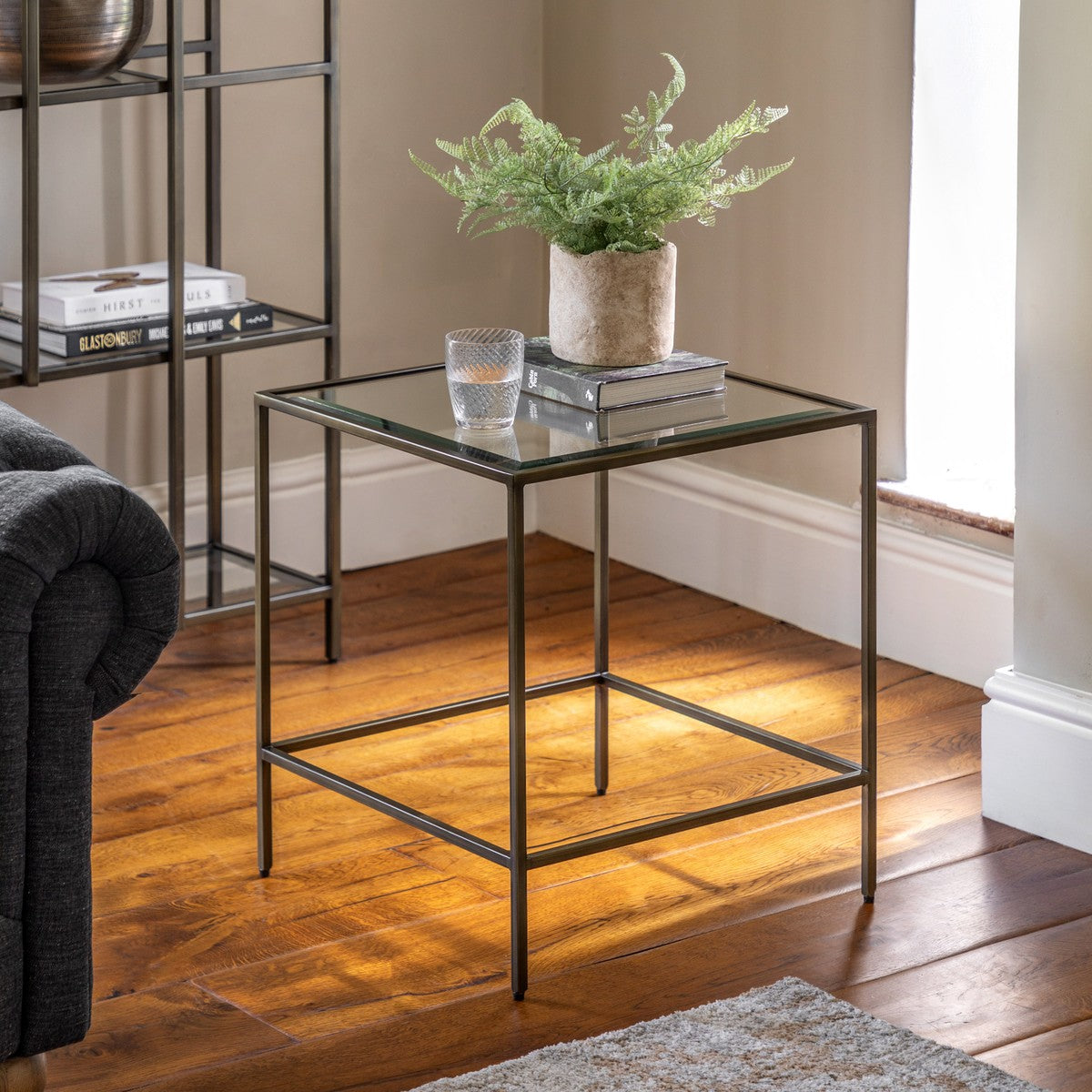 Ruskin Side Table Bronze lifestyle