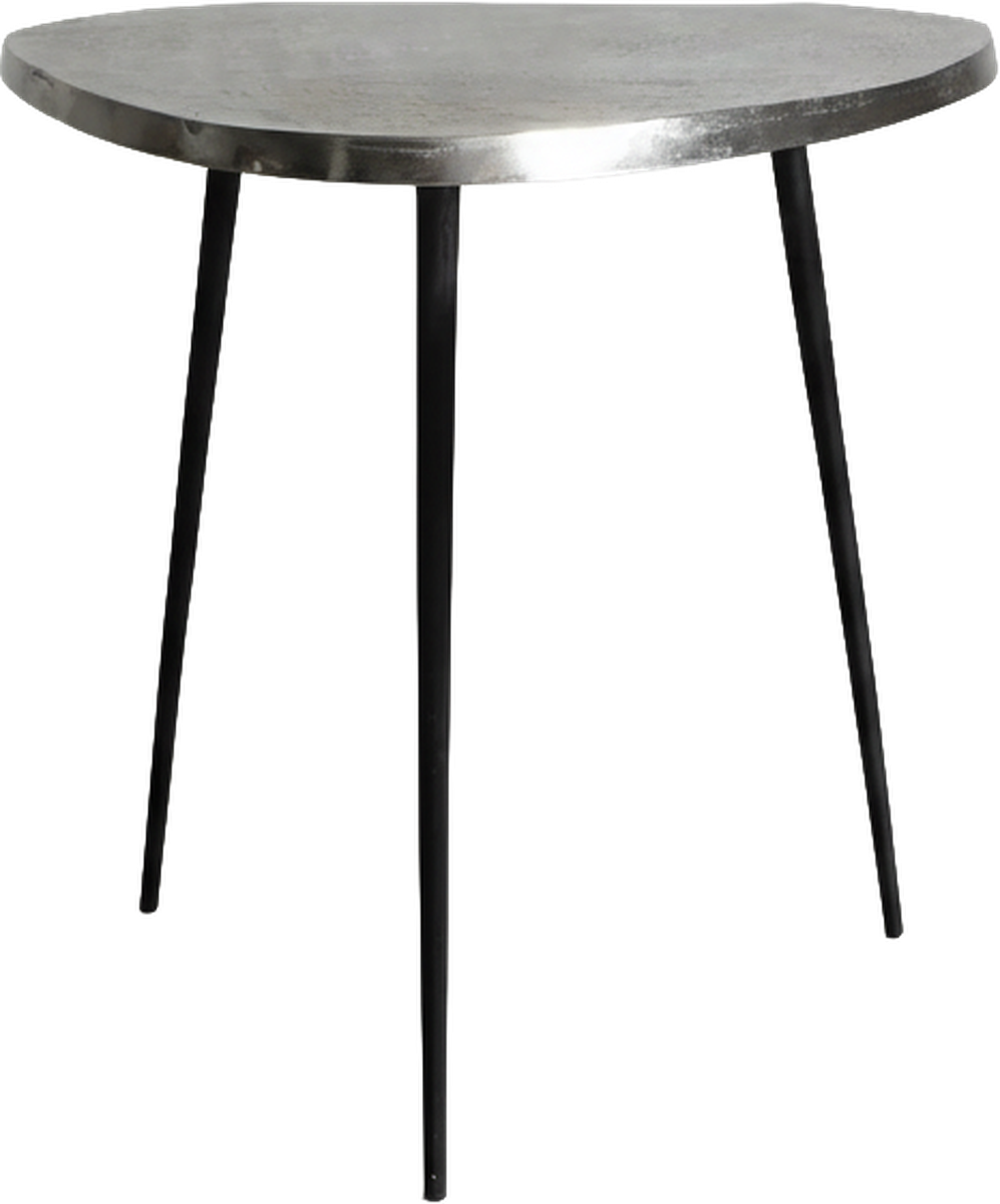 Lacquer Side Table Black / Silver