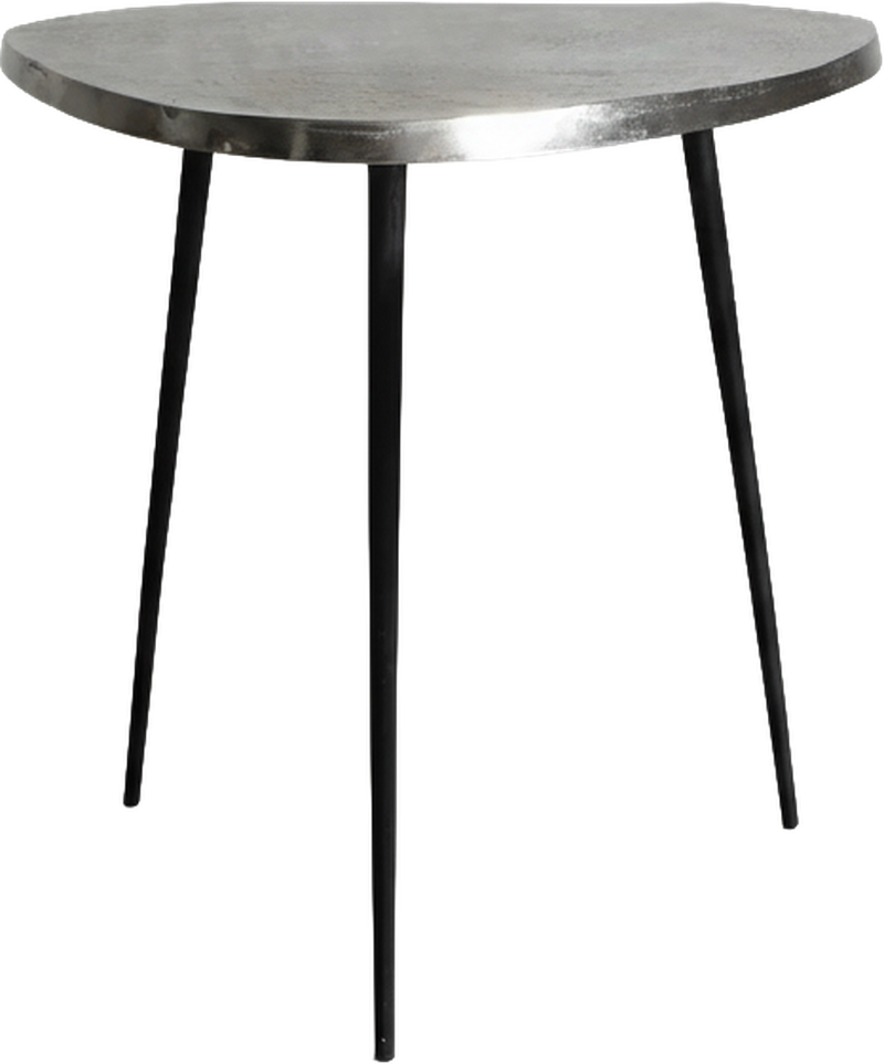 Lacquer Side Table Black / Silver