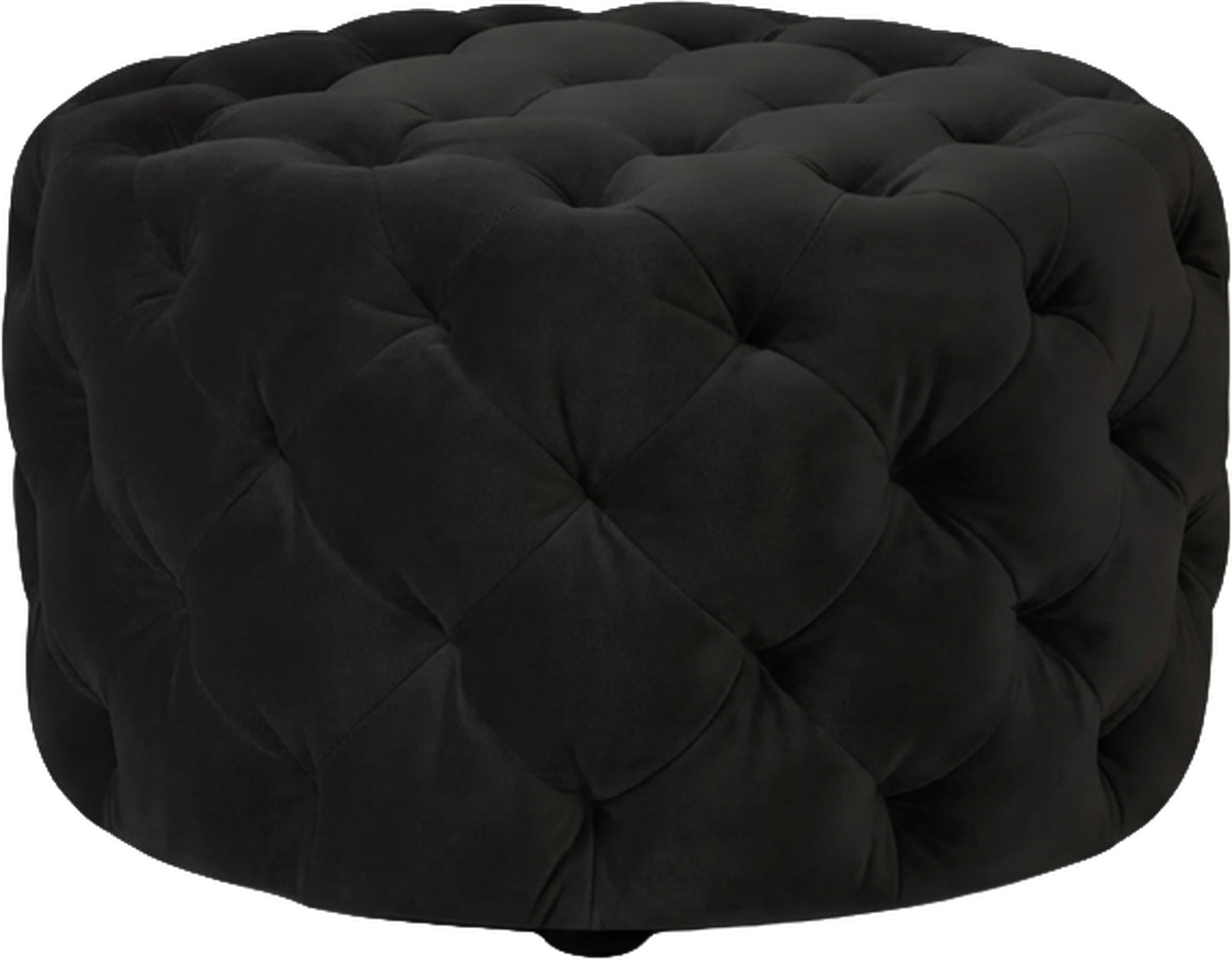 Brocade Footstool Jet