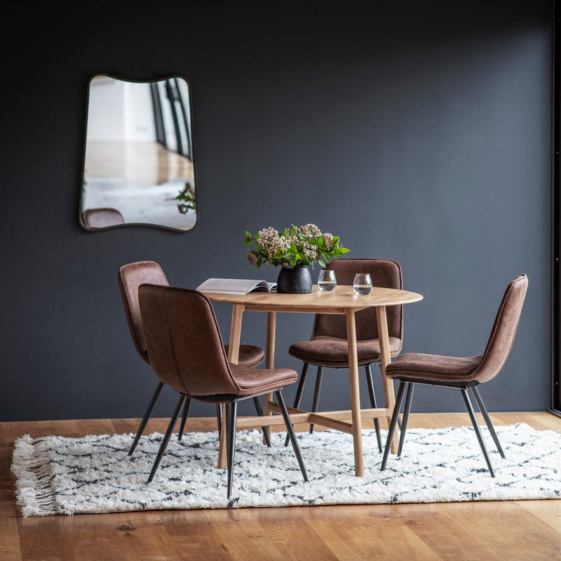Seville Dining Table (Round) Oak lifestyle