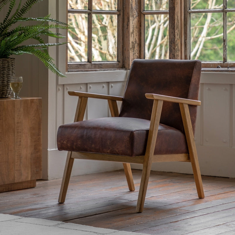 Porthcurno Armchair Vintage Brown lifestyle