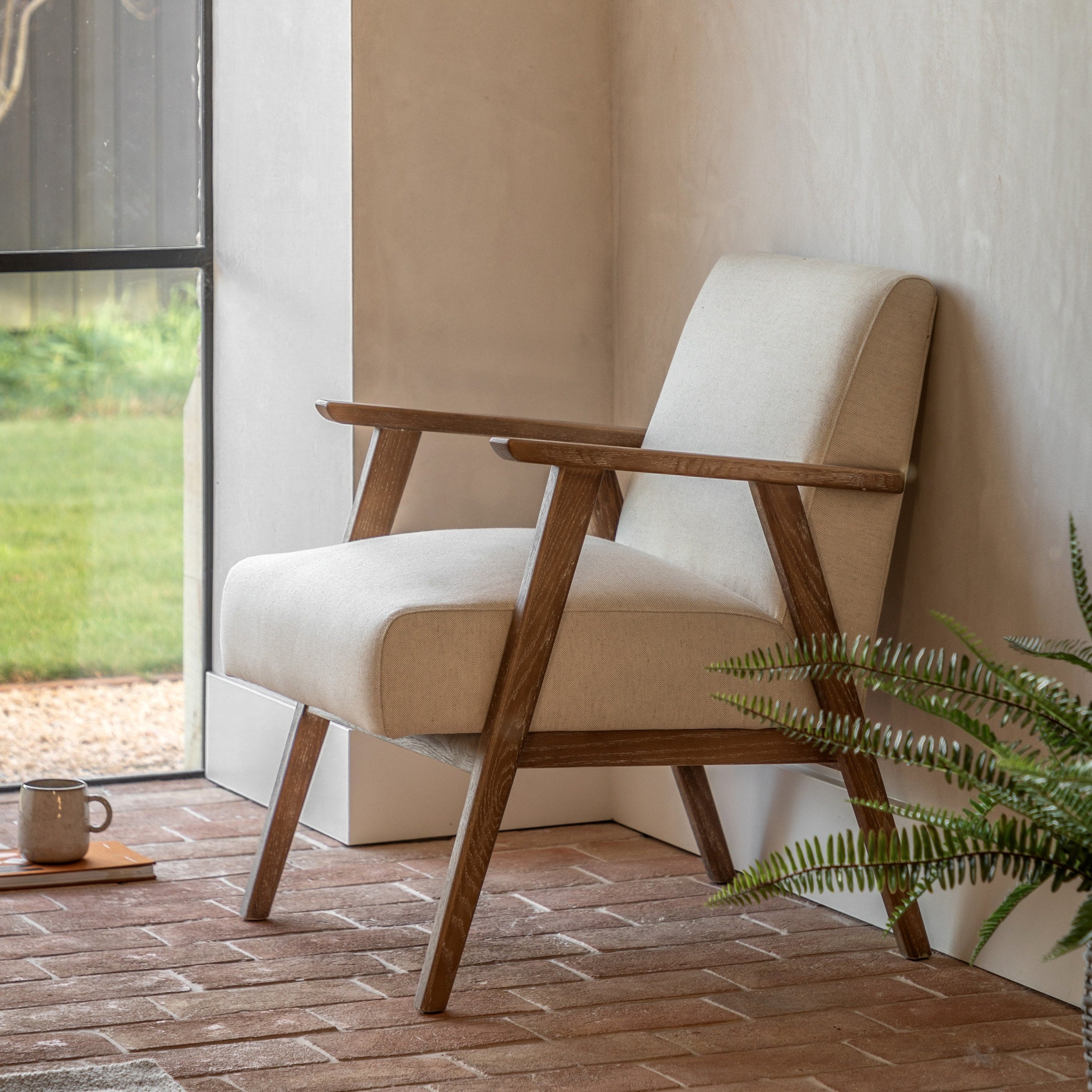 Porthcurno Armchair Natural lifestyle