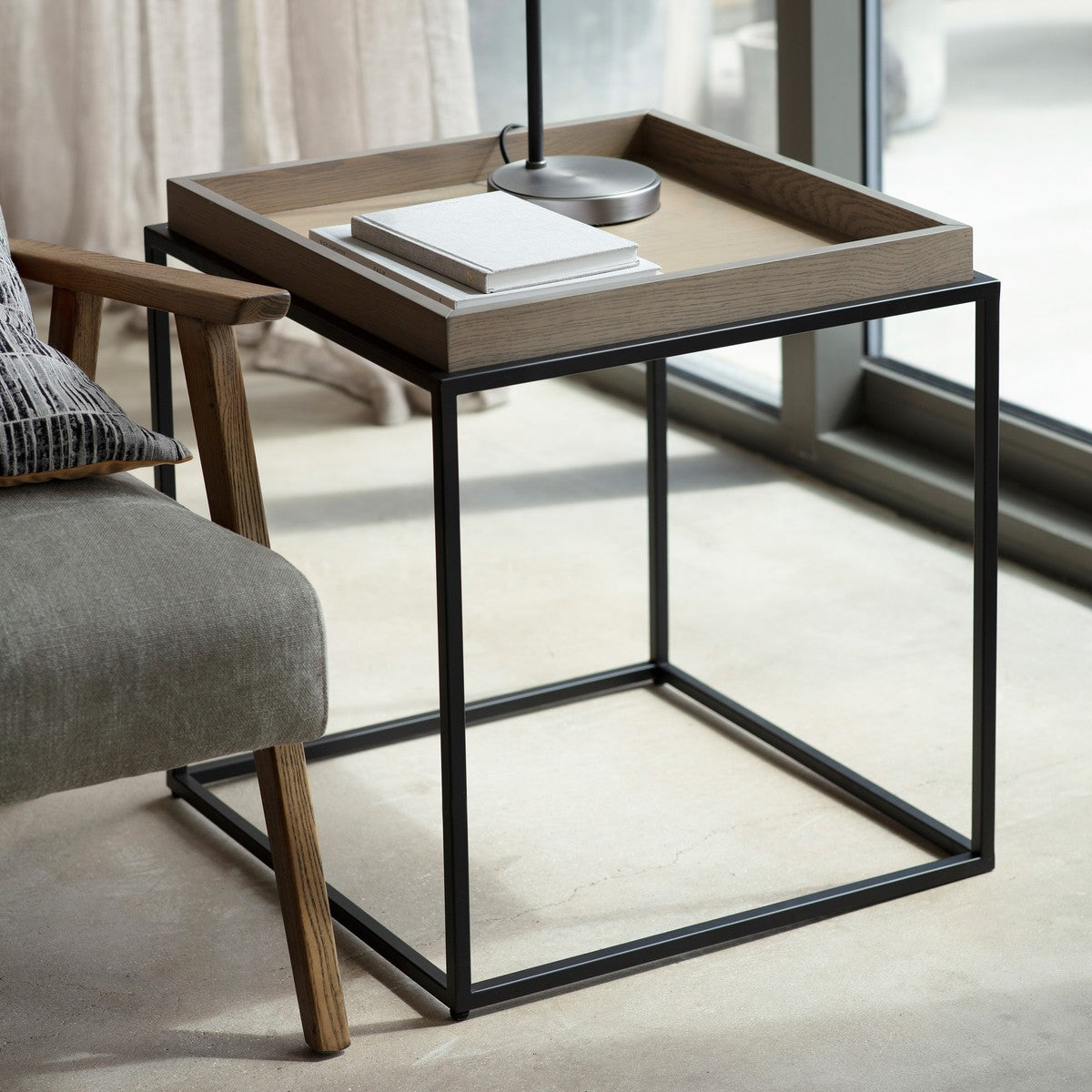 Riverside Side Table Grey lifestyle