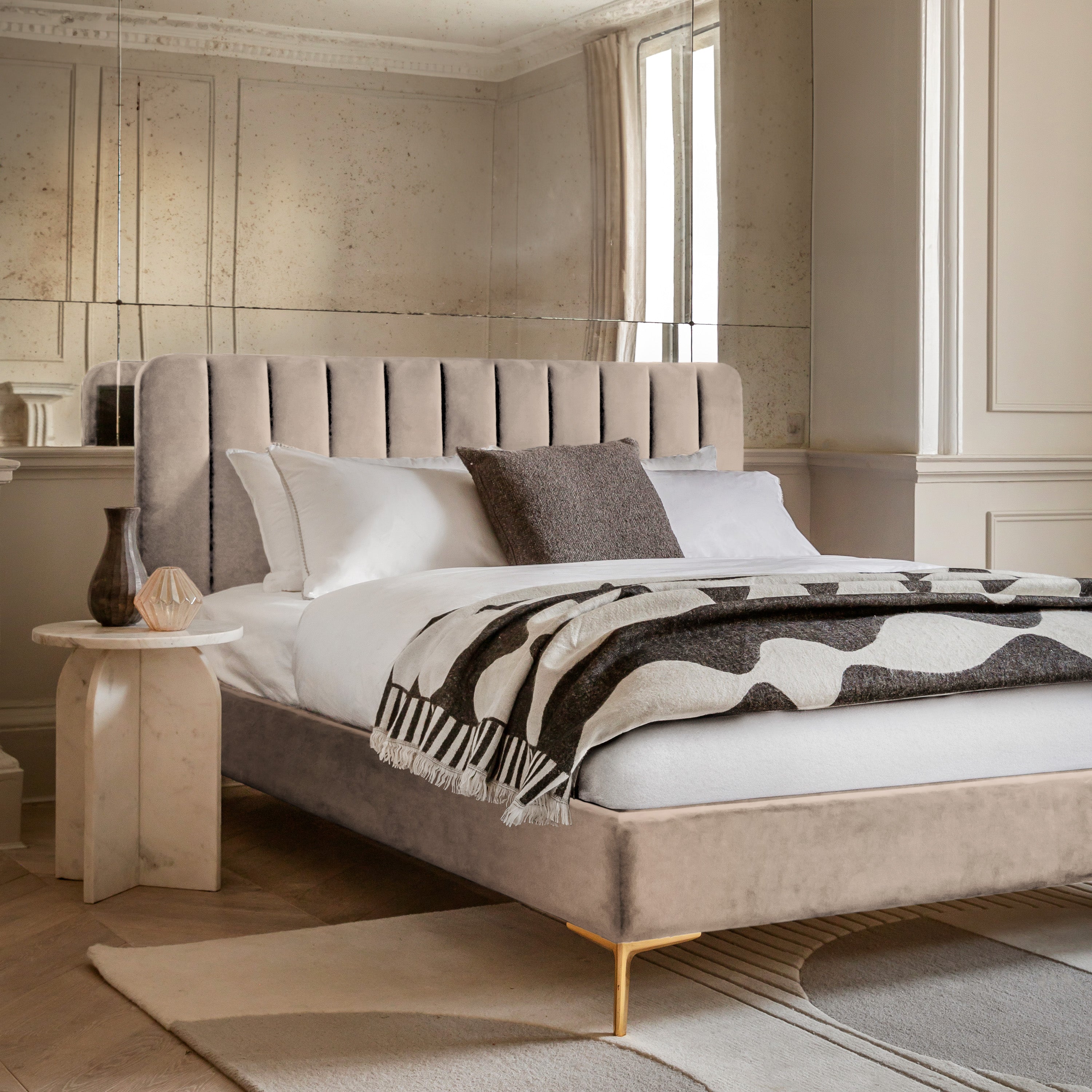 Victoria Bed Latte lifestyle