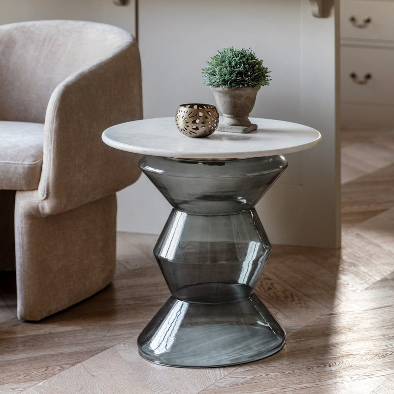Piazza Side Table Smoke lifestyle