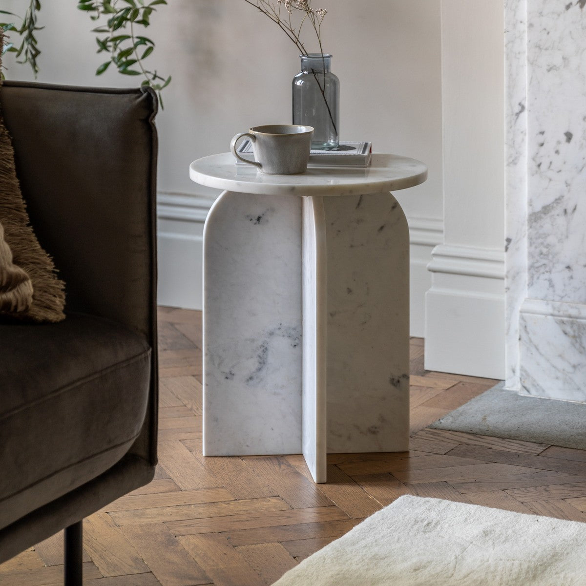 Lido Side Table White lifestyle