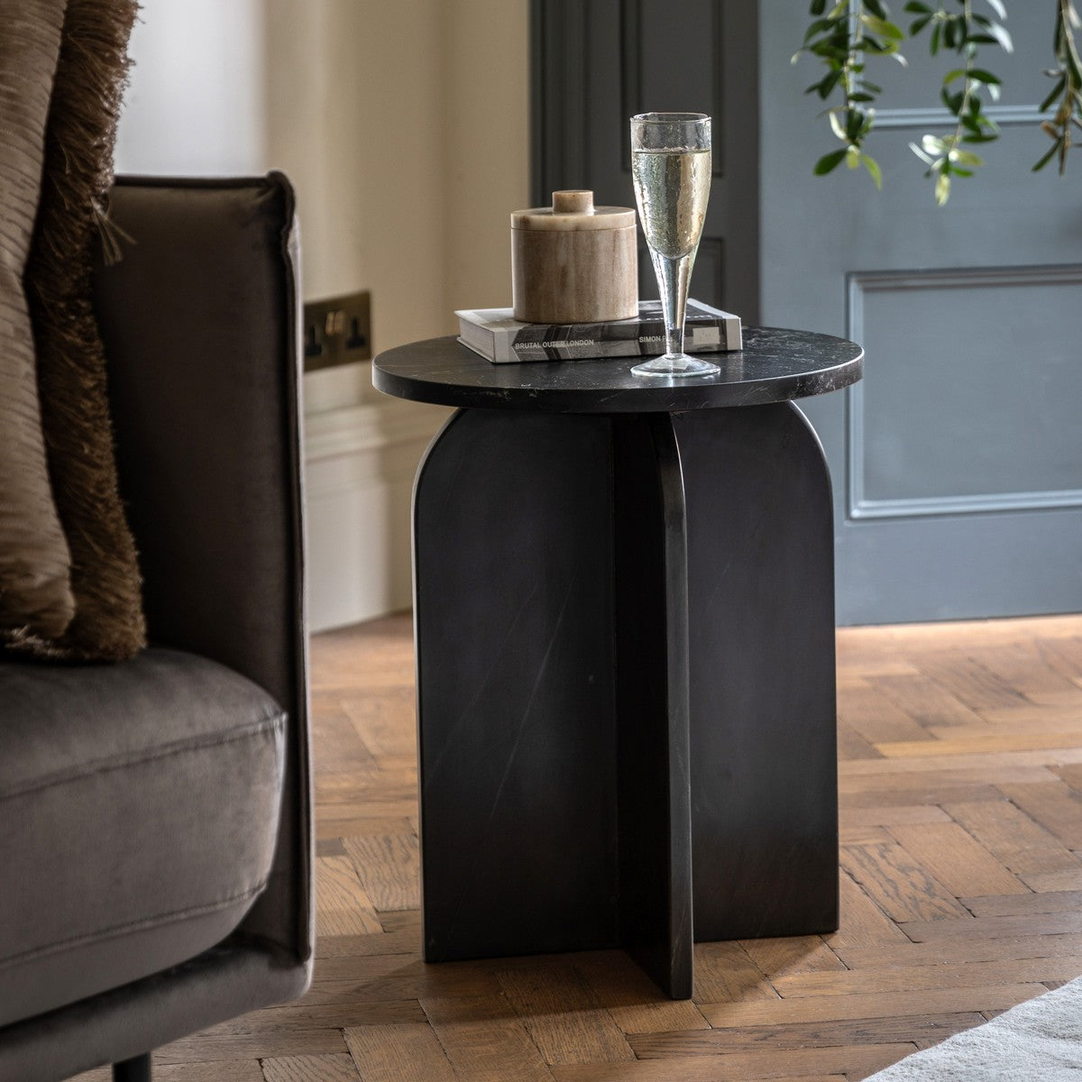 Lido Side Table Black lifestyle