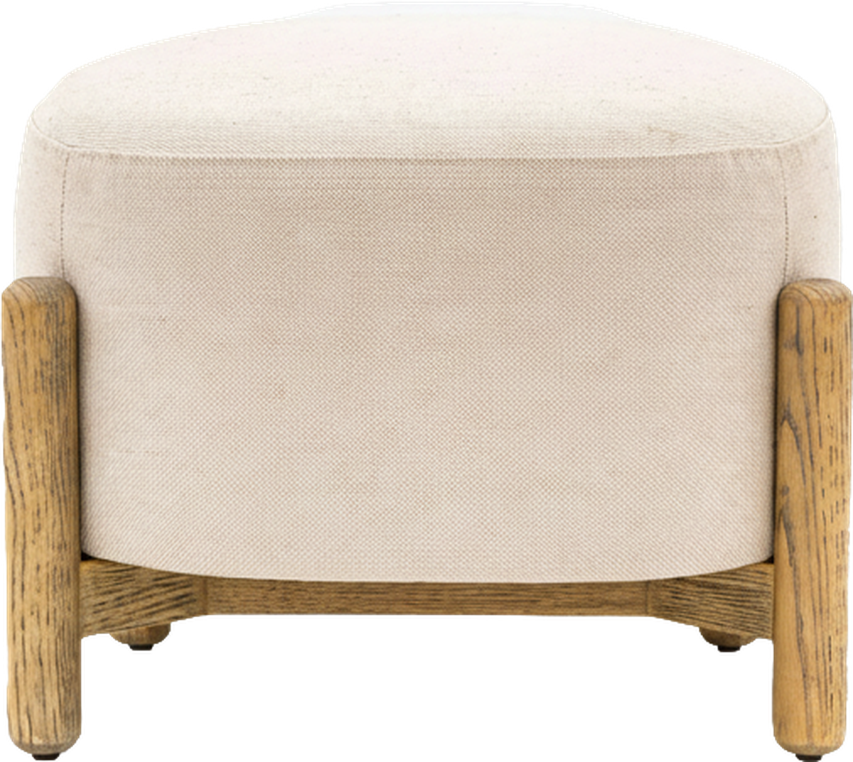 Velour Footstool Natural