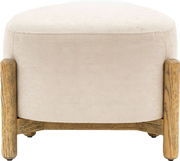 Velour Footstool Natural