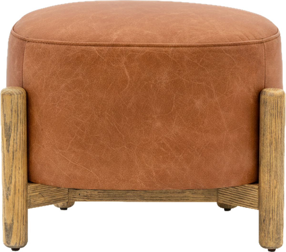 Velour Footstool Vintage Brown