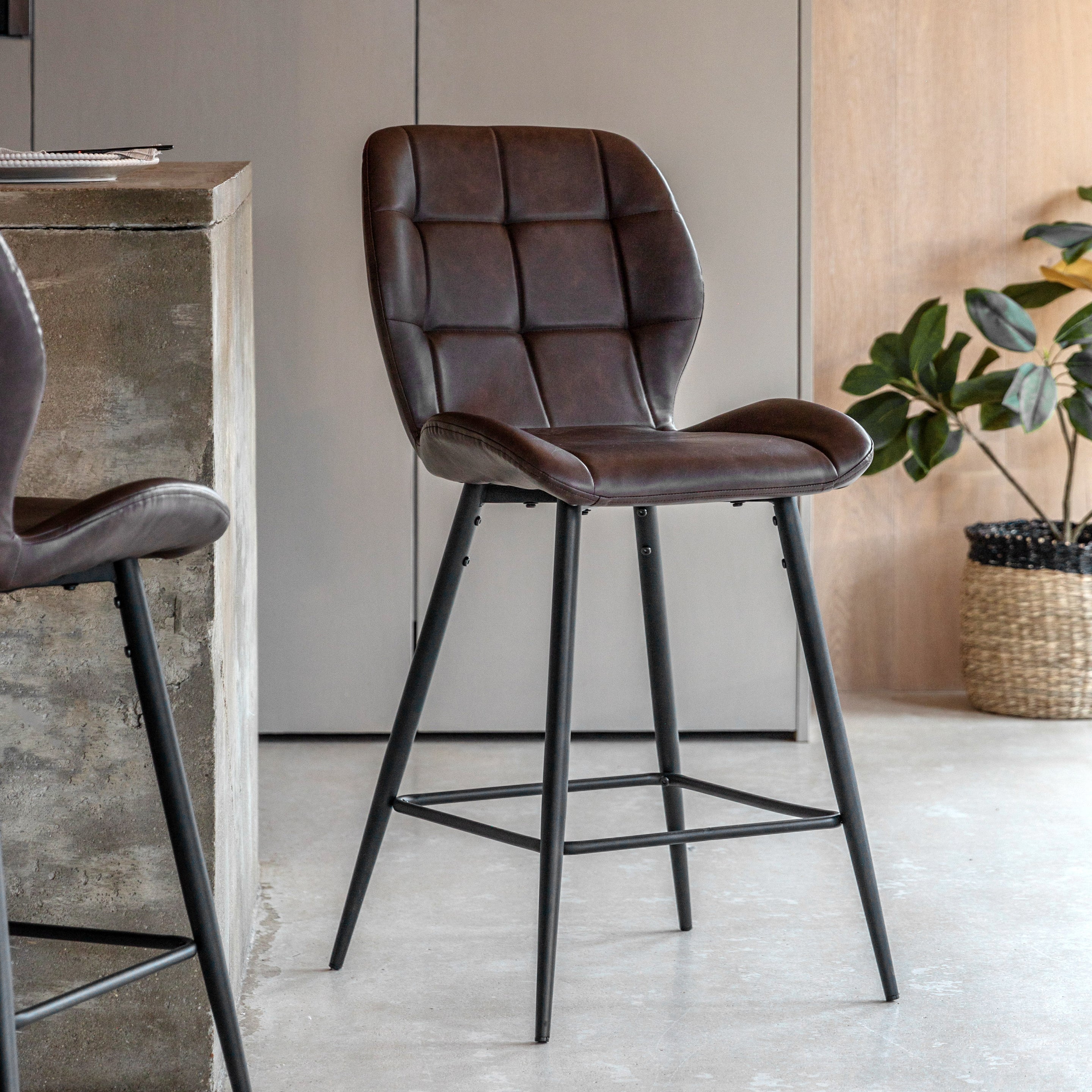 Foundry Stool Brown lifestyle