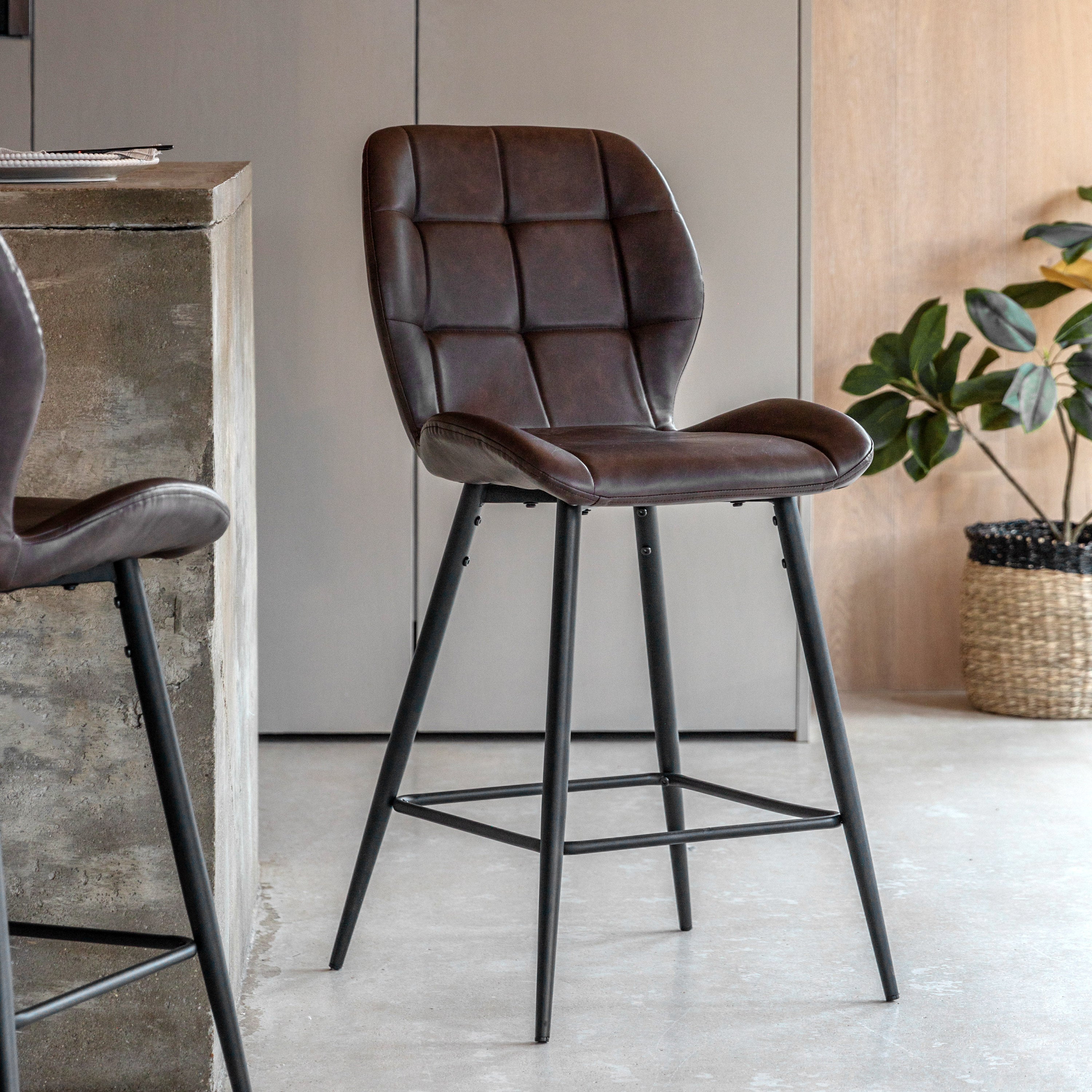 Foundry Stool Brown lifestyle