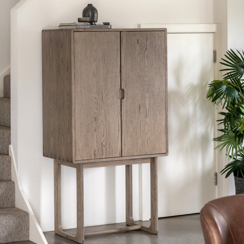 Shaker Drinks Cabinet Smoked lifestyle