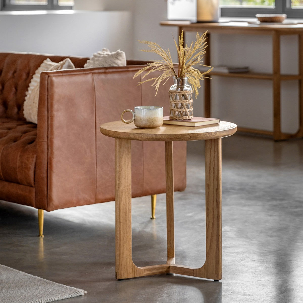 Shaker Side Table Natural lifestyle