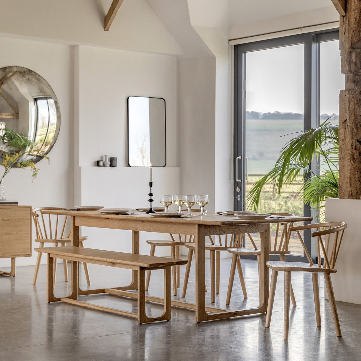 Shaker Extending Dining Table Natural lifestyle