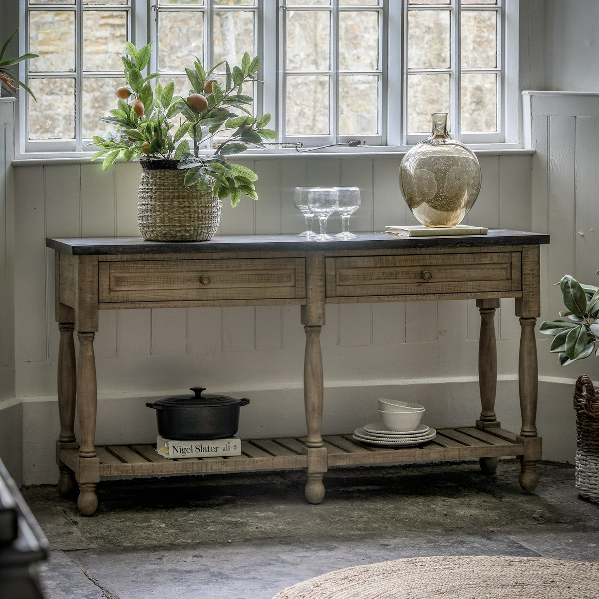 Bologna Console Table (2 Drawer) lifestyle