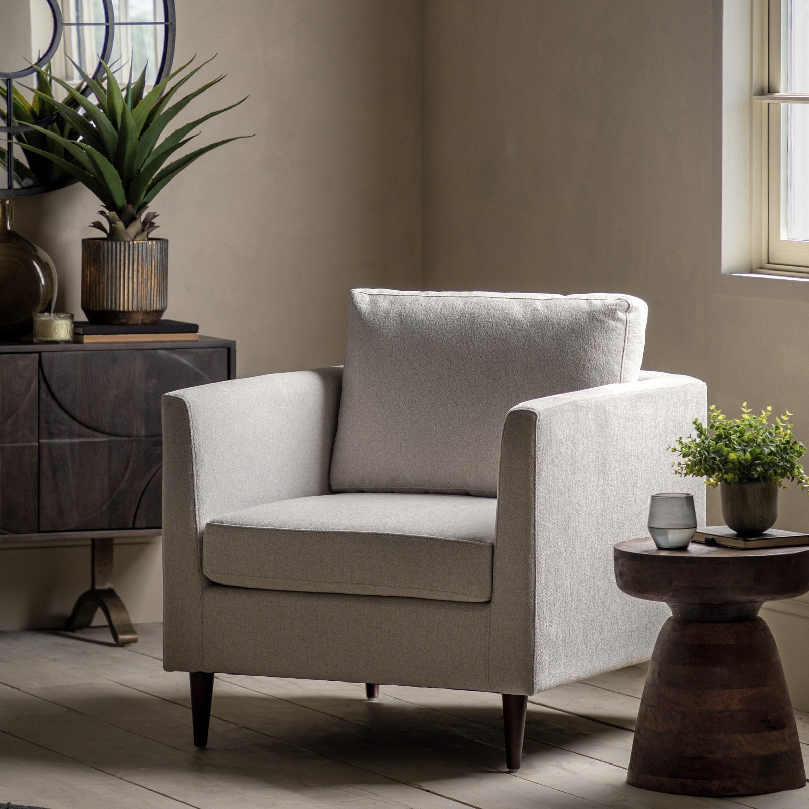 Larkin Armchair Natural lifestyle