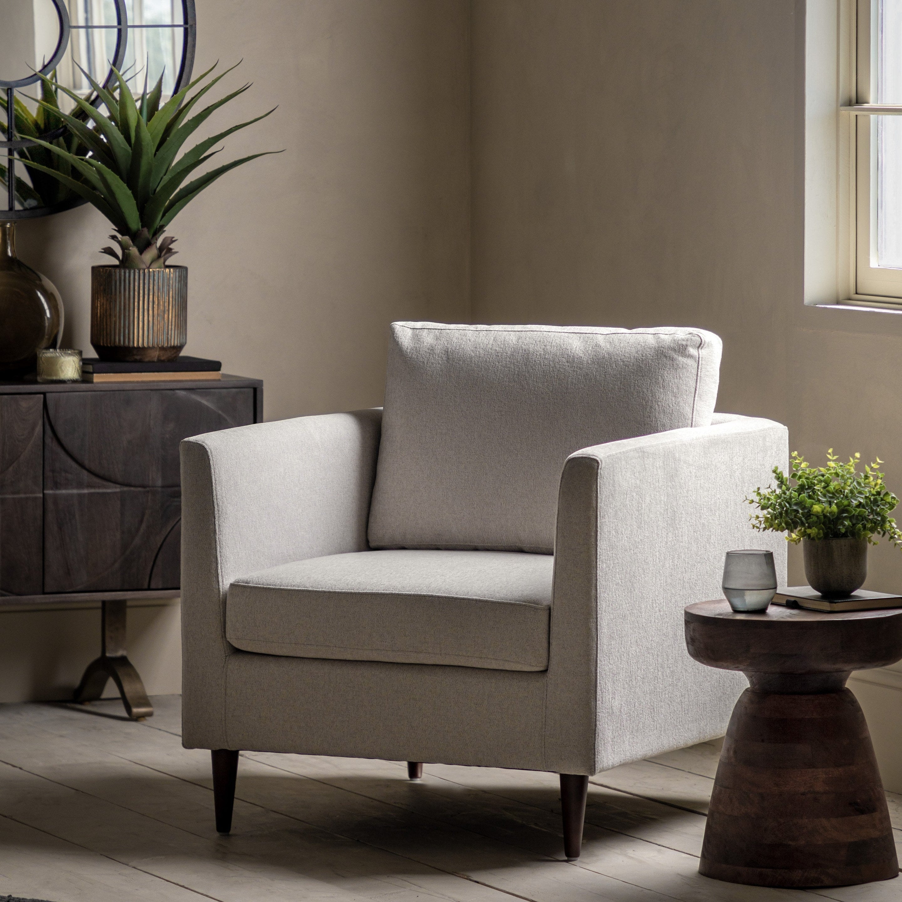 Larkin Armchair Natural lifestyle