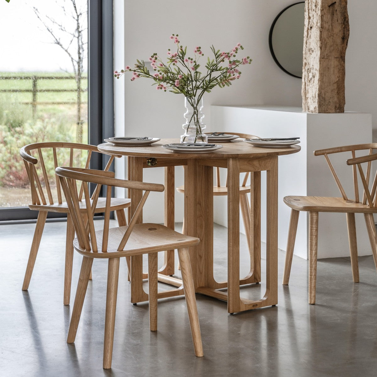 Shaker Folding Dining Table Natural lifestyle