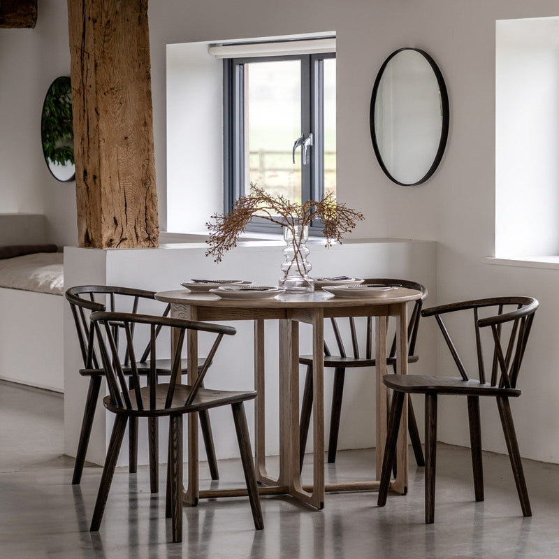 Shaker Folding Dining Table Smoked lifestyle