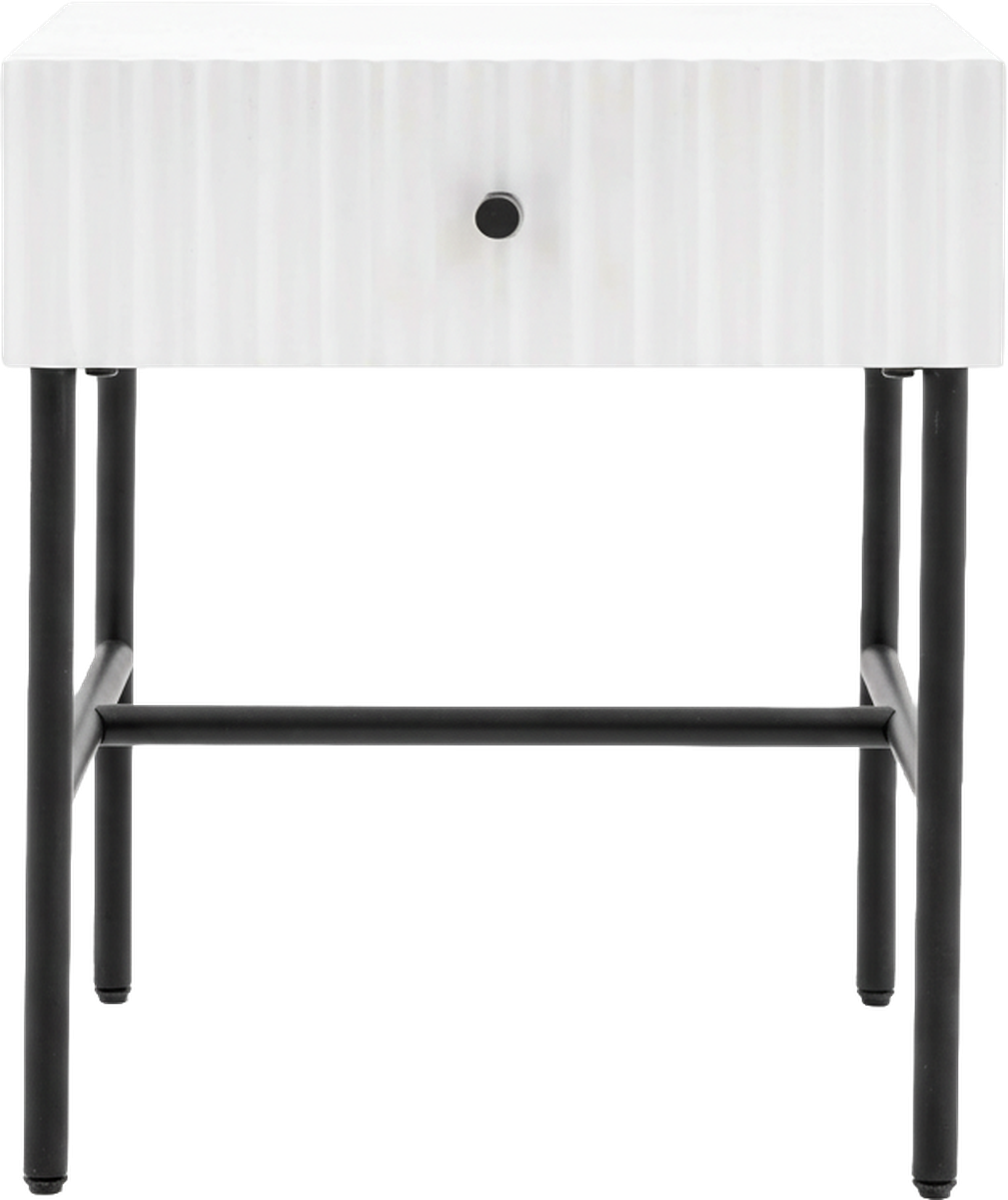 Colette Bedside Table White