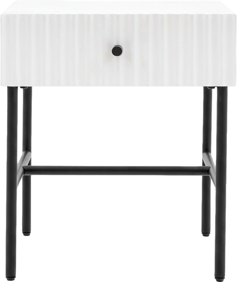 Colette Bedside Table White