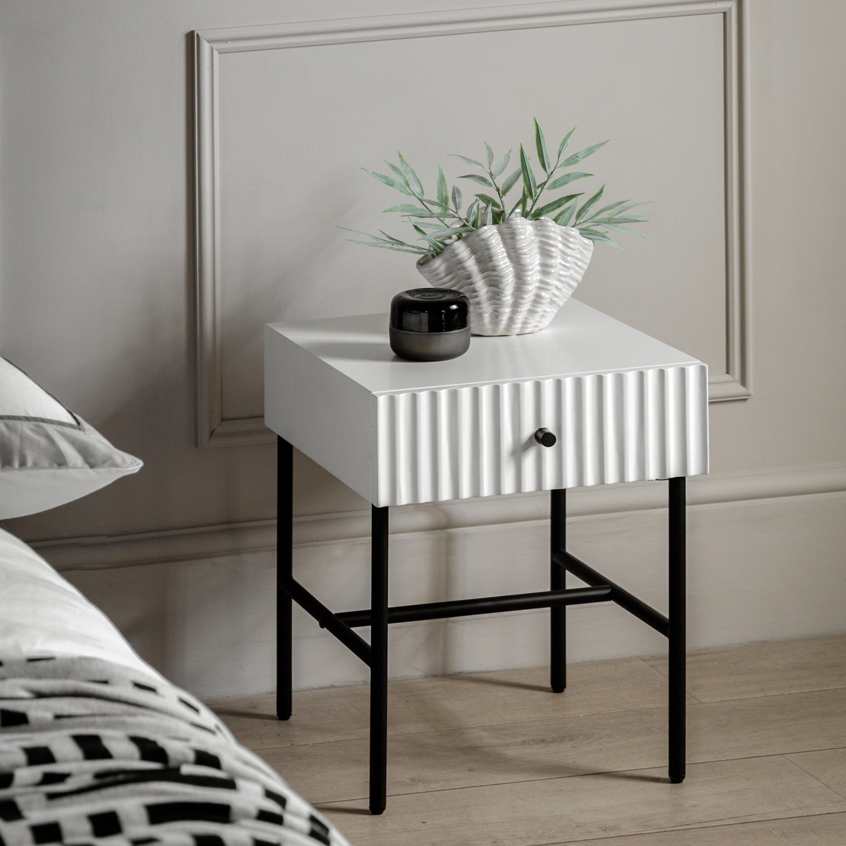 Colette Bedside Table White lifestyle