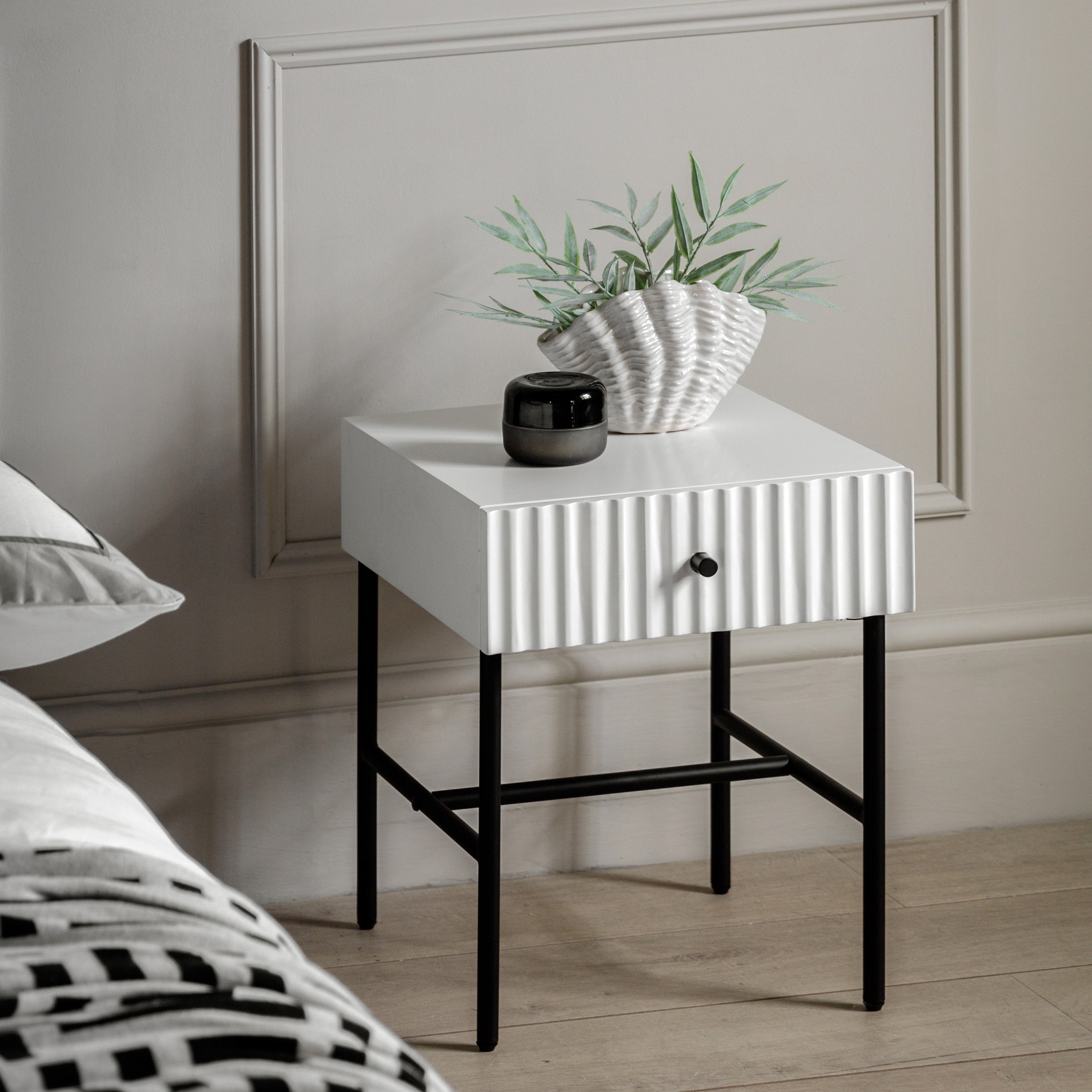 Colette Bedside Table White lifestyle