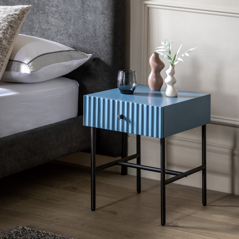 Colette Bedside Table Blue lifestyle