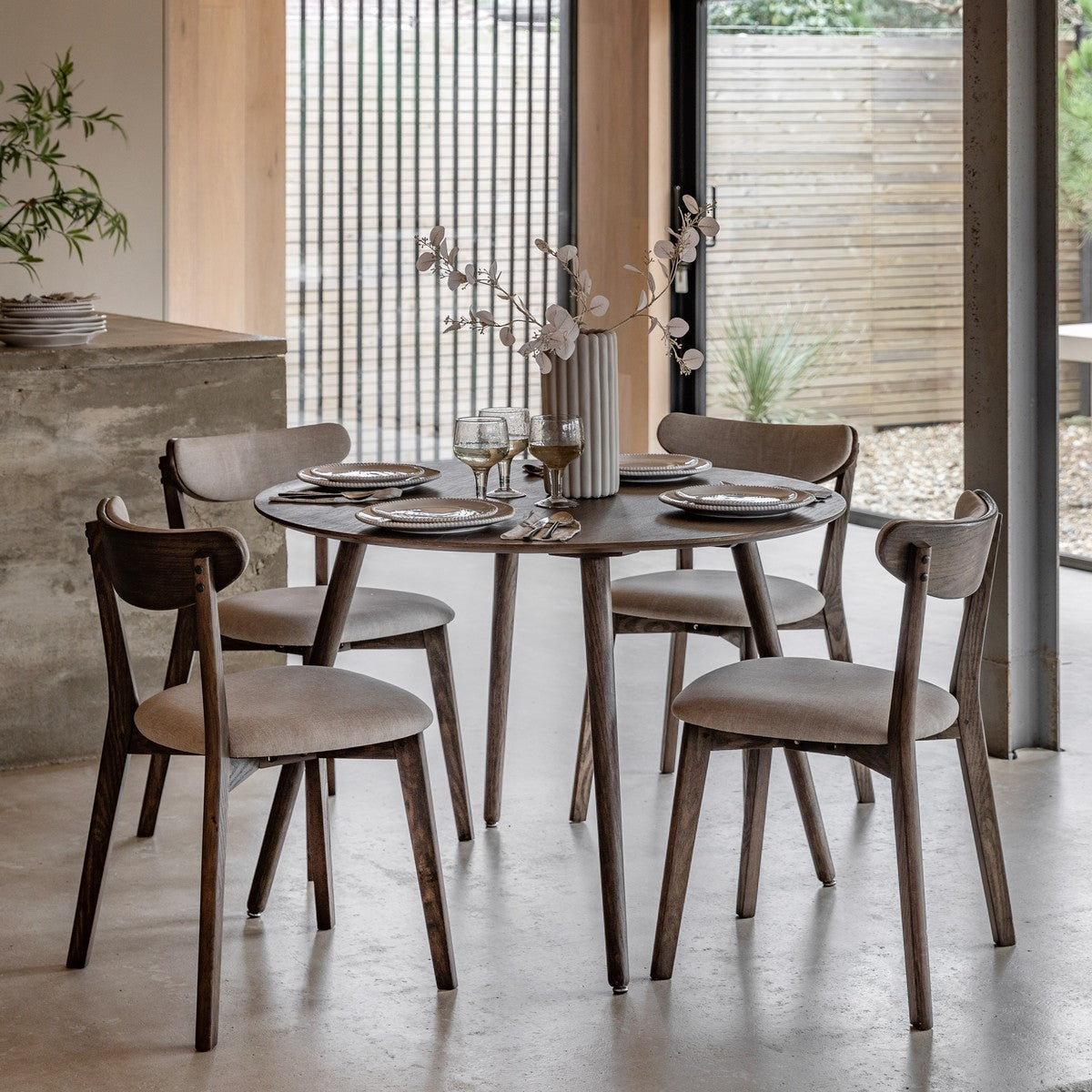 Tudor Round Dining Table Smoked lifestyle