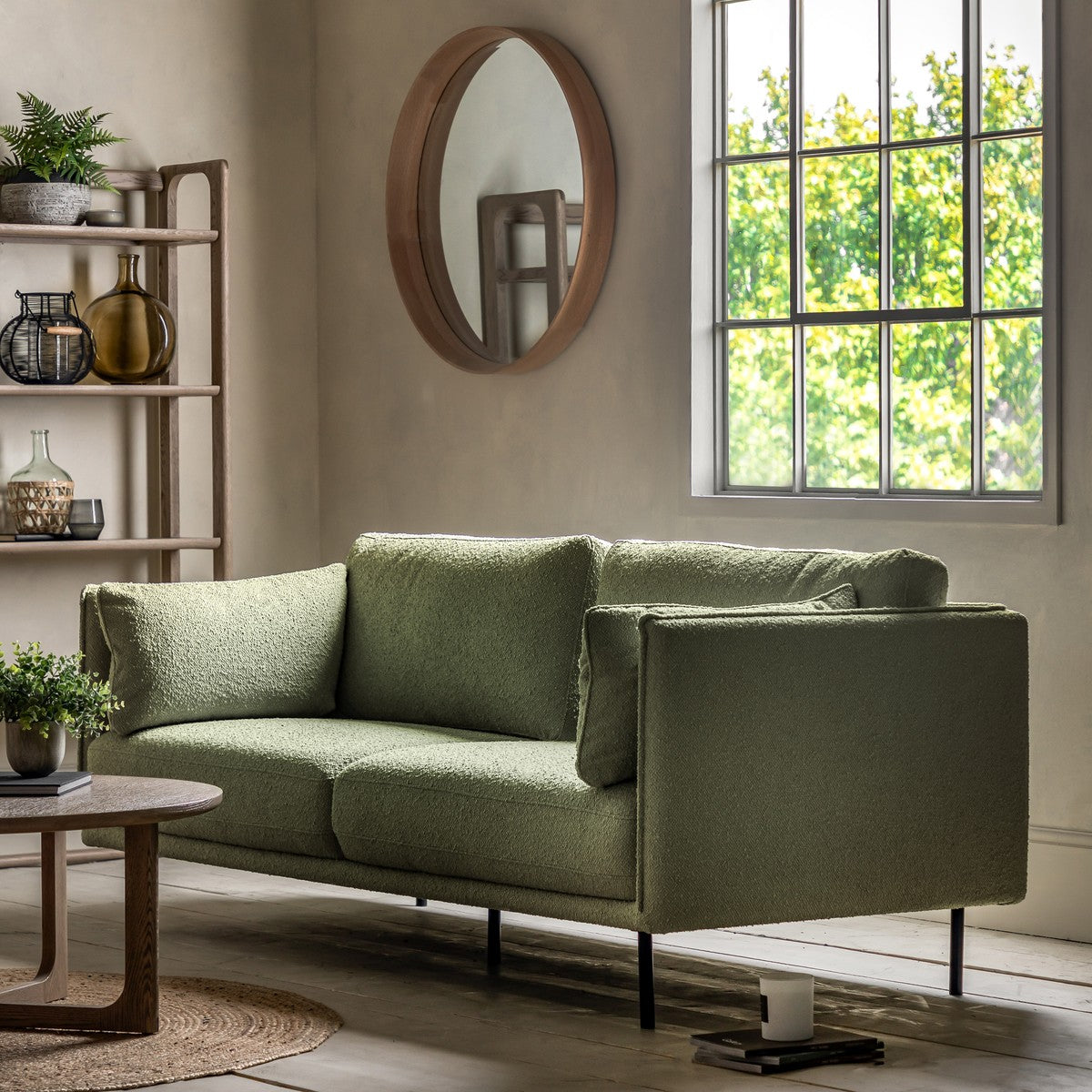 Fulham Sofa Verdant Green Boucle lifestyle